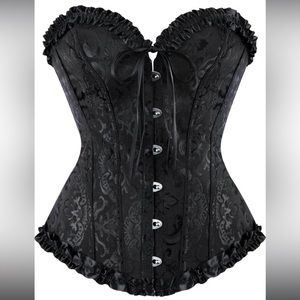 Black lace corset top